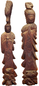 聖観音菩薩立像 円空作<br>江戸時代・17世紀 総高156.8cm<br>岐阜・清峰寺蔵
